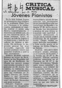 Crítica Musical Jóvenes Pianistas