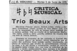 Crítica Musical Trío Beaux Arts