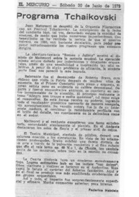 Programa Tchaikovski