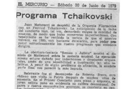 Programa Tchaikovski
