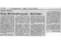 Crítica Musical Dúo Winkelmayer-Richter