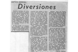 Crítica Musical Diversiones