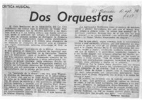 Crítica Musical Dos Orquestas