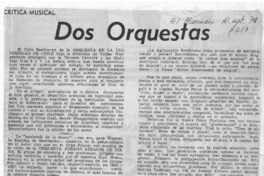 Crítica Musical Dos Orquestas