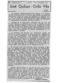 Crítica Musical José Quilapi - Cirilo Vila