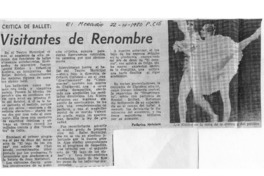 Crítica de Ballet Visitantes de renombre
