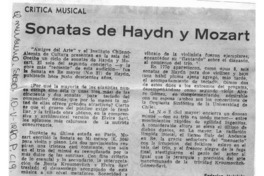 Crítica Musical Sonatas de Haydn y Mozart