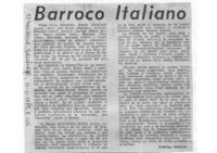 [Crítica Musical] Barroco Italiano
