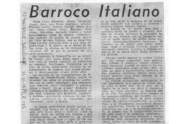 [Crítica Musical] Barroco Italiano