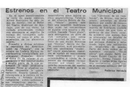 [Crítica Musical] Estrenos en el Teatro Municipal