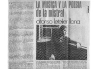 La música y la poesía de la mistral