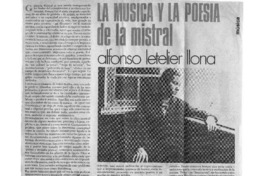 La música y la poesía de la mistral