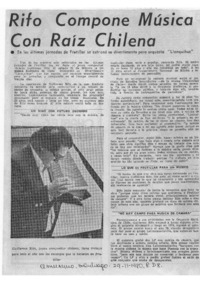 Rifo Compone Música con Raíz Chilena