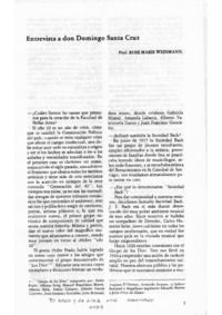 Entrevista a don Domingo Santa Cruz