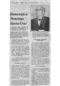 Homenaje a Domingo Santa Cruz