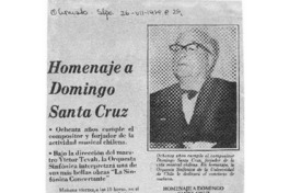Homenaje a Domingo Santa Cruz