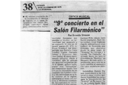 9° concierto en el salón filarmónico Crítica musical