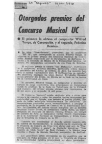Otorgados premios del concurso musical UC
