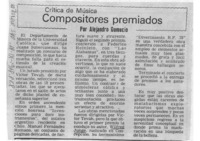 Compositores premiados Crítica de música