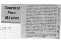 Concurso para Músicos