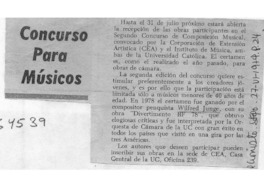 Concurso para Músicos