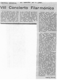 Crítica Musical VII Concierto Filarmónico