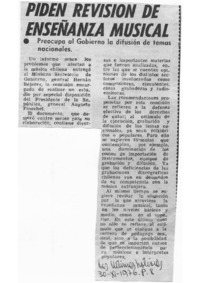 Piden revisión de enseñanza musical