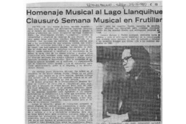 Homenaje musical al lago Llanquihue clausuró Semana Musical en Frutillar