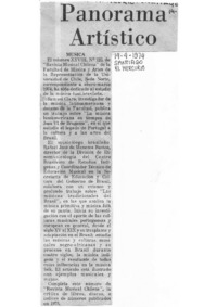 Panorama Artístico Música