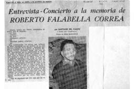 Entrevista-concierto a la memoria de Roberto Falabella Correa
