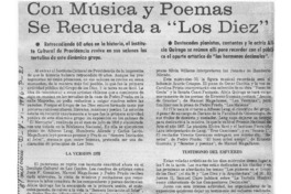 Con música y poemas se recuerda a "Los Diez"