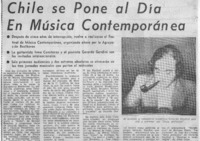 Chile se pone al día en música contemporánea Vuelven los festivales