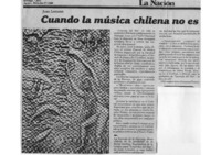 Cuando la música chilena no es una leyenda Juan Lemann
