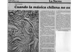 Cuando la música chilena no es una leyenda Juan Lemann