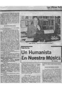 Un humanista en nuestra música Pablo Garrido