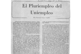 El pluriempleo del Uniempleo