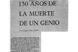 150 años de la muerte de un genio