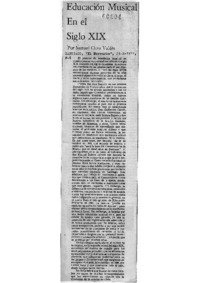Educación Musical en el siglo XIX