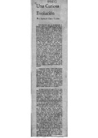 Una curiosa evolución