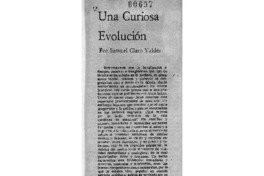 Una curiosa evolución