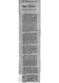 El piano en el siglo pasado