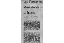 Los tesoros musicales de la iglesia