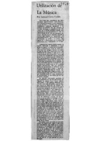 Utilización de la música