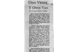 Unos vienen y otros se van