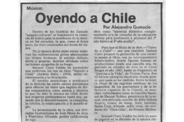 Oyendo a Chile