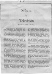 Música y televisión