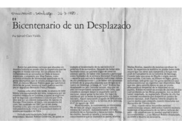 Bicentenario de un desplazado
