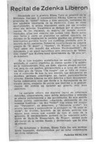 Recital de Zdenka Liberon