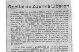 Recital de Zdenka Liberon