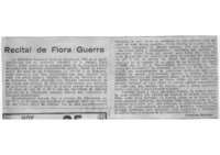 Recital de Flora Guerra Crítica Musical
